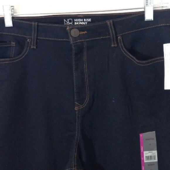 No Boundaries Women’s Jeans Size 17 Juniors High Rise Skinny Blue Denim NWT - Picture 6 of 13